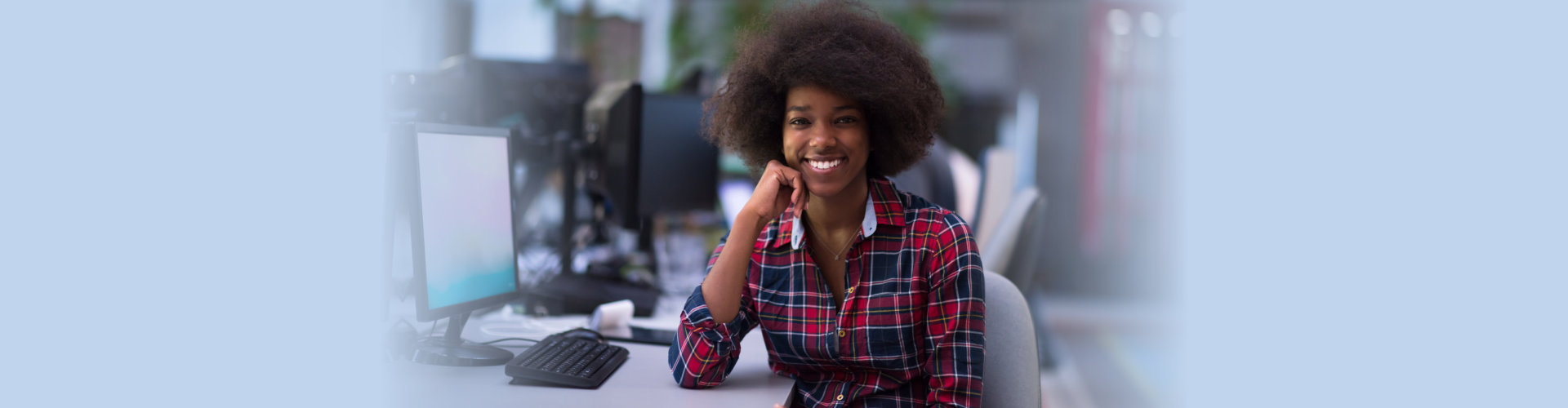 woman smiling